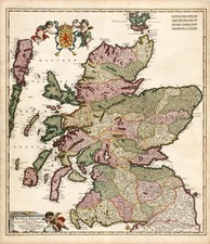 Scotland Map By Frederick De Wit