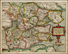 British Isles Map By William Kip / Christopher Saxton