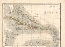 Caribbean Map By Drioux  &  Leroy