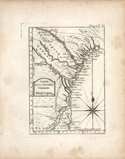 Southeast Map By Jacques Nicolas Bellin