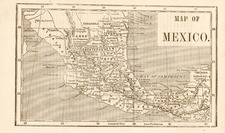 Mexico Map By Ensign, Bridgeman & Fanning