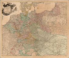 Netherlands, Austria, Poland, Hungary, Baltic Countries and Germany Map By Friedrich Gottlieb Berger