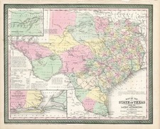 Texas and Southwest Map By Thomas, Cowperthwait & Co.