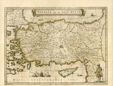 Europe, Turkey, Mediterranean, Asia, Turkey & Asia Minor and Balearic Islands Map By Willem Janszoon Blaeu