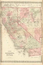 California Map By G.W.  & C.B. Colton