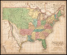 Antique Map of Louisiana by John Melish - 1820 by Blue Monocle