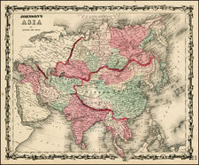 Asia and Asia Map By Alvin Jewett Johnson