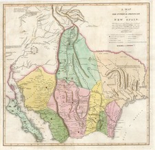 Texas, Southwest, Rocky Mountains and Baja California Map By Zebulon Montgomery Pike