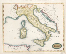 Europe and Italy Map By Aaron Arrowsmith