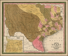 Texas and Southwest Map By Henry Schenk Tanner