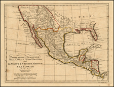 Texas, Southwest, Mexico and California Map By A.B. Borghi