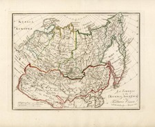 Asia, China, Central Asia & Caucasus and Russia in Asia Map By A.B. Borghi