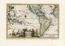 World, World, South America, Pacific and America Map By Pieter van der Aa