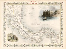 Central America Map By John Tallis