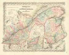 Canada Map By Joseph Hutchins Colton