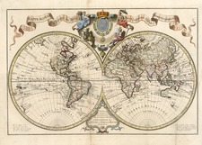 World and World Map By Johannes Covens  &  Cornelis Mortier