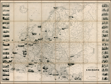 Europe and Europe Map By Aristide Michel Perrot