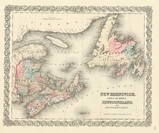 Canada Map By Joseph Hutchins Colton