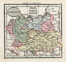 Austria, Poland and Germany Map By Anonymous