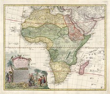 Africa and Africa Map By Homann Heirs