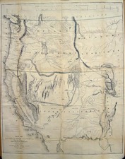 Southwest, Rocky Mountains and California Map By John Charles Fremont / Charles Preuss