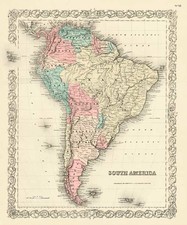 South America Map By Joseph Hutchins Colton