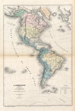 South America and America Map By J.H. Schnitzler