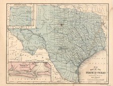 Texas Map By Samuel Augustus Mitchell