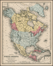 North America Map By Samuel Augustus Mitchell