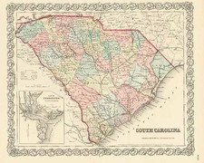 Southeast Map By Joseph Hutchins Colton
