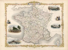 Europe and France Map By John Tallis