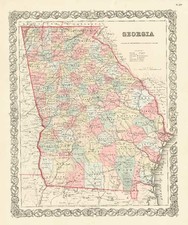 Southeast Map By Joseph Hutchins Colton