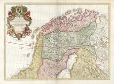 Europe and Scandinavia Map By Guillaume De L'Isle