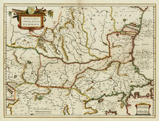 Europe, Romania and Balkans Map By Willem Janszoon Blaeu