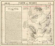 Southwest and Rocky Mountains Map By Philippe Marie Vandermaelen