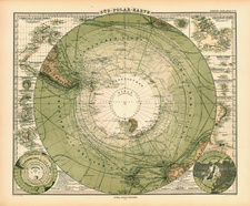 World and Polar Maps Map By Adolf Stieler