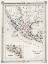 Texas, Southwest, Rocky Mountains and California Map By Thunot Duvotenay