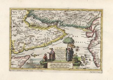 Asia, Middle East, Africa and East Africa Map By Pieter van der Aa