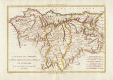 Europe and Spain Map By Rigobert Bonne