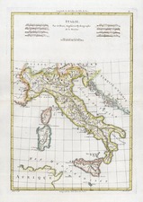 Europe and Italy Map By Rigobert Bonne