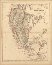 California Map By Henry Darwin Rogers  &  Alexander Keith Johnston