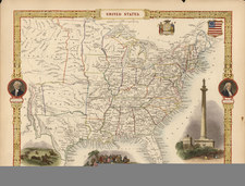 United States Map By John Tallis