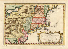 New England and Mid-Atlantic Map By Jacques Nicolas Bellin