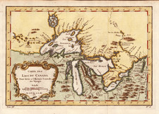 Midwest and Canada Map By Jacques Nicolas Bellin