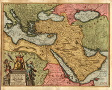 Europe, Turkey, Mediterranean, Asia, Middle East and Turkey & Asia Minor Map By Matthaus Merian