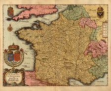 Europe and France Map By Matthaus Merian