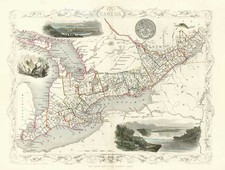 Midwest and Canada Map By John Tallis