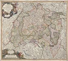 Europe and Germany Map By Johann Baptist Homann