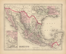 Mexico, Baja California and Central America Map By OW Gray