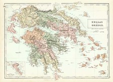 Europe, Balearic Islands and Greece Map By Adam & Charles Black